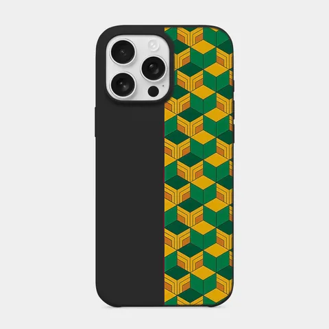 Giyu Deseni Siyah telefon kılıfı