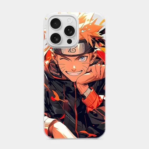 Naruto Ateşi Beyaz telefon kılıfı