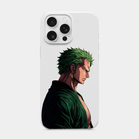 Zoro Profili Beyaz telefon kılıfı
