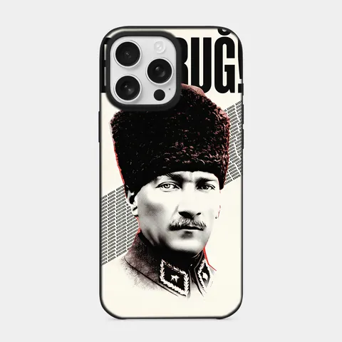 Kalpaklı Başbuğ Siyah telefon kılıfı