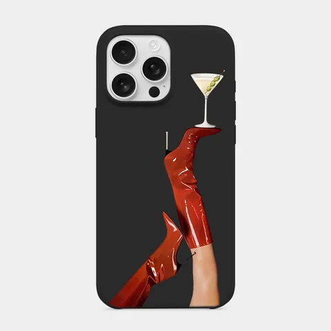 Kırmızı Çizmeler Siyah telefon kılıfı