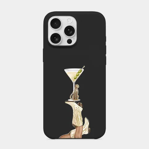 Kovboy Martini Siyah telefon kılıfı