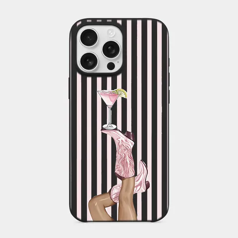 Pembe Kovboy Siyah telefon kılıfı