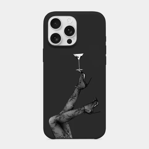 Siyah Dantel Siyah telefon kılıfı