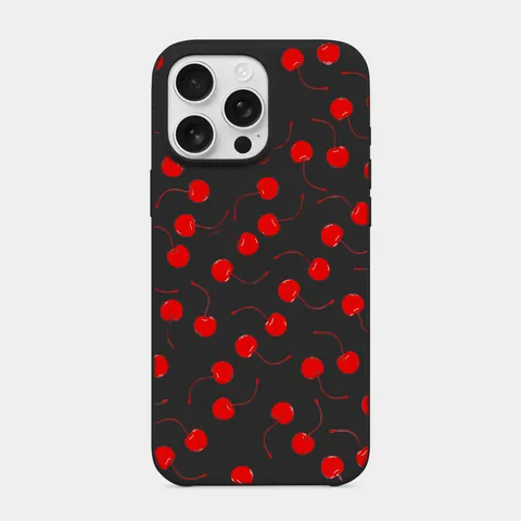 Kiraz Yağmuru Siyah telefon kılıfı