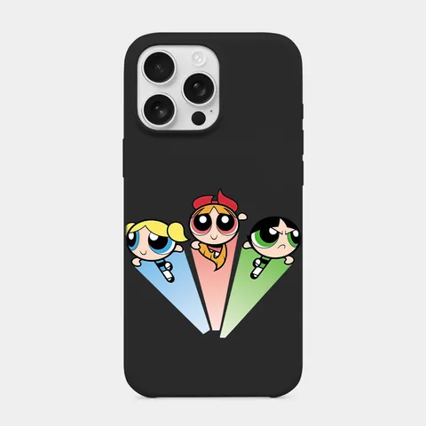 Powerpuff Kızları Siyah telefon kılıfı