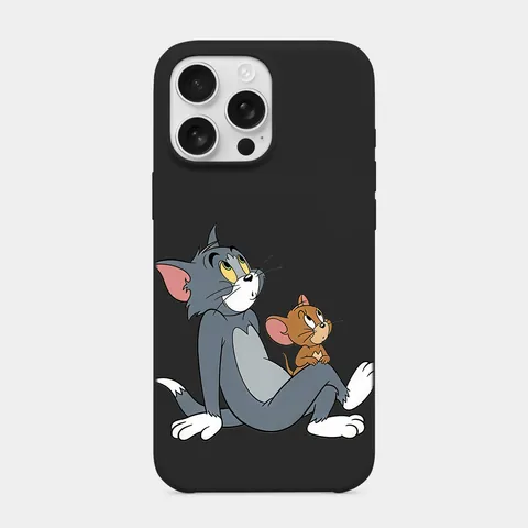 Tom ve Jerry Molası Siyah telefon kılıfı