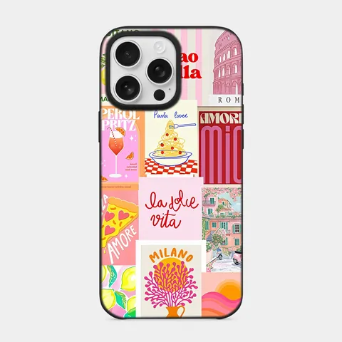 İtalya Rüyası Siyah telefon kılıfı