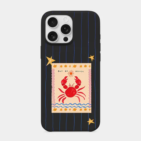 Tatildeki Yengeç Siyah telefon kılıfı