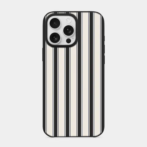 Krem Oxford Siyah telefon kılıfı