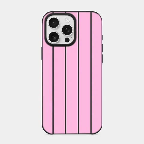 Şeker Pembe Şeritler Siyah telefon kılıfı