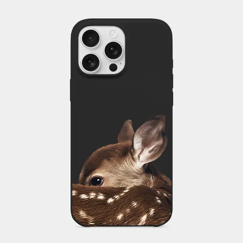 Minik Karaca Siyah telefon kılıfı