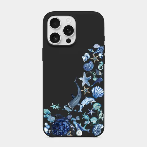 Deniz Masalı Siyah telefon kılıfı