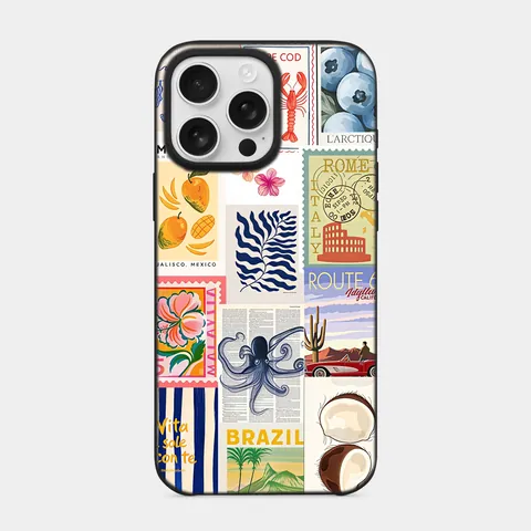 Seyahat Günlüğü Siyah telefon kılıfı