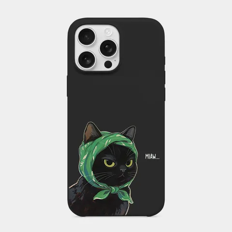 Somurtkan Miyav Siyah telefon kılıfı