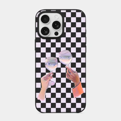 İki Kadeh Siyah telefon kılıfı
