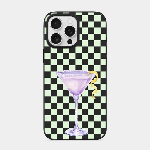 Lila Martini Siyah telefon kılıfı