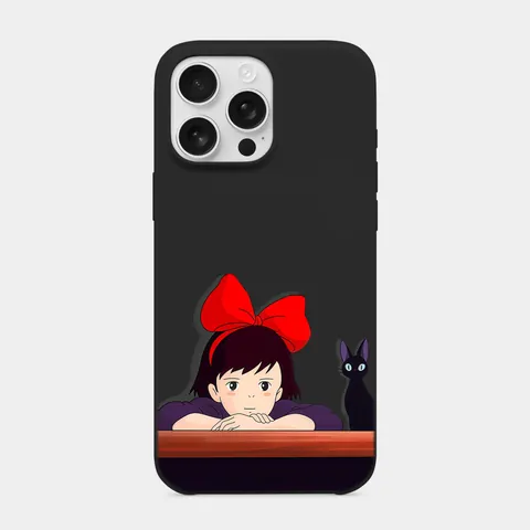 Kiki ve Jiji Siyah telefon kılıfı