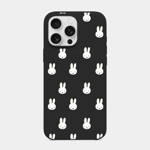 Miffy Deseni Siyah telefon kılıfı