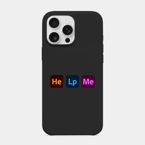 He Lp Me Siyah telefon kılıfı