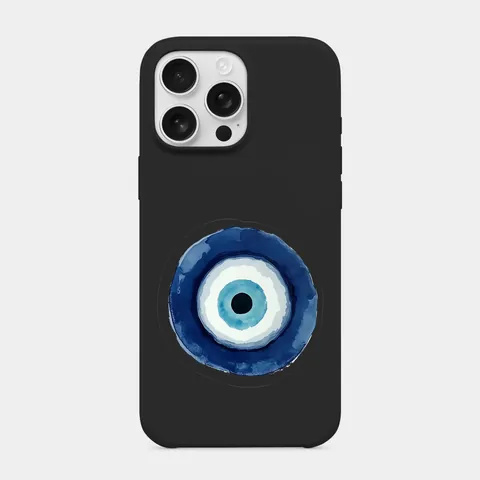Nazar Boncuğu Siyah telefon kılıfı