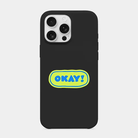 Neon Okay Siyah telefon kılıfı