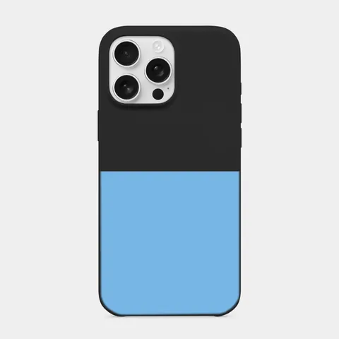 Mavi Alt Panel Siyah telefon kılıfı