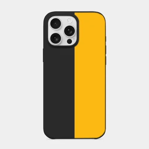 Sarı Yarım Panel Siyah telefon kılıfı