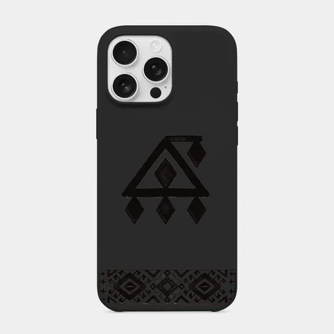 Kilim Damgası Siyah telefon kılıfı