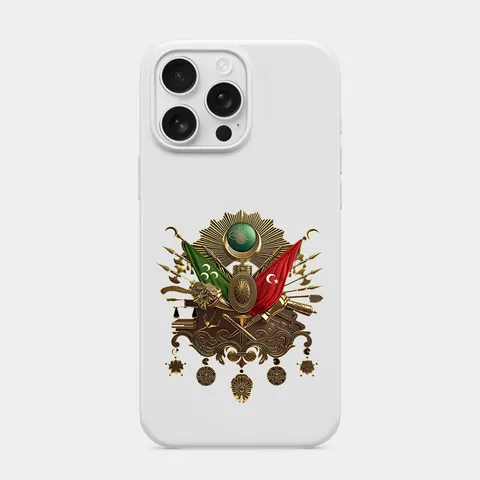 Osmanlı Arması Beyaz telefon kılıfı