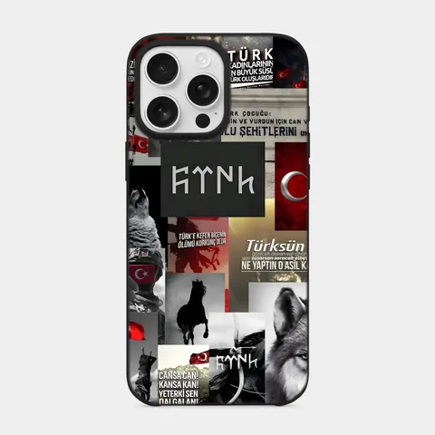 Türk Kolajı Siyah telefon kılıfı