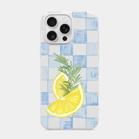 Limonlu Biberiye Beyaz telefon kılıfı