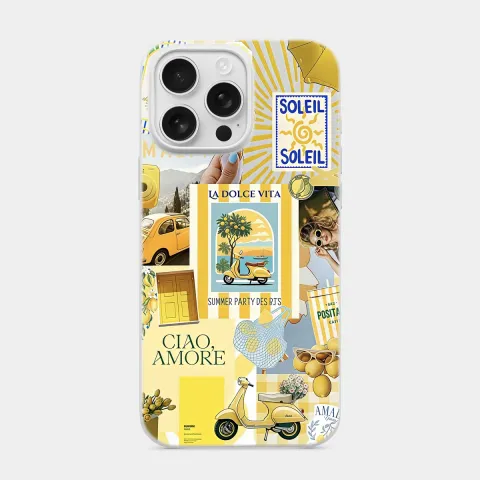 Amalfi Güneşi Beyaz telefon kılıfı