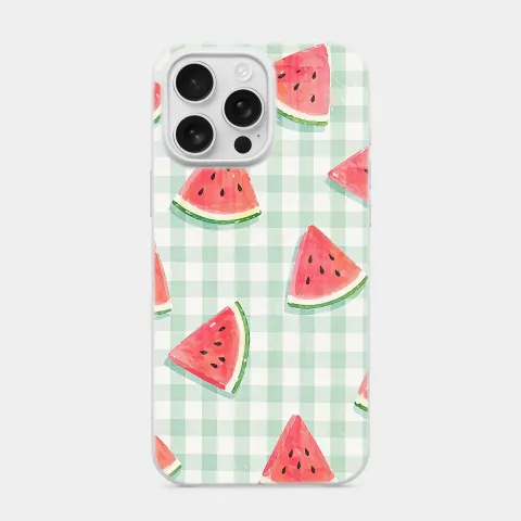 Karpuzlu Piknik Beyaz telefon kılıfı