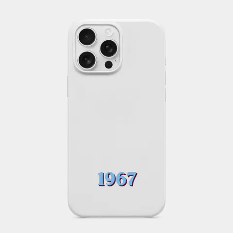 Mavi 1967 Beyaz telefon kılıfı