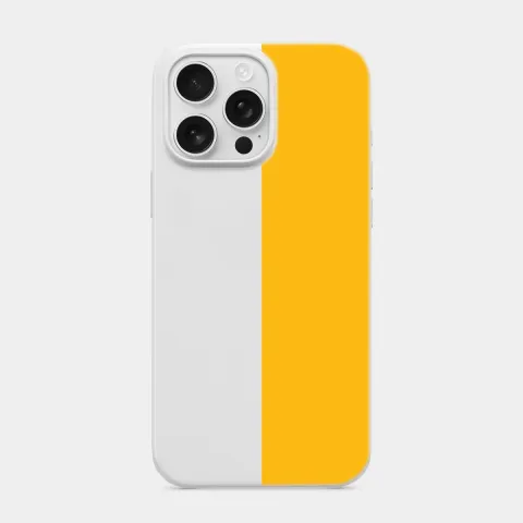Sarı Yarım Panel Beyaz telefon kılıfı
