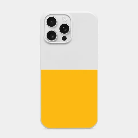 Sarı Alt Panel Beyaz telefon kılıfı