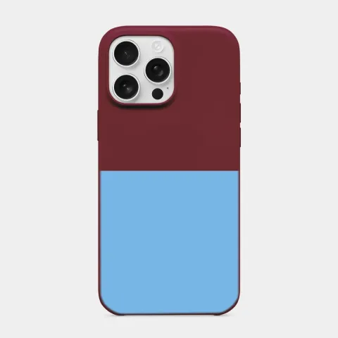 Mavi Alt Panel Bordo telefon kılıfı