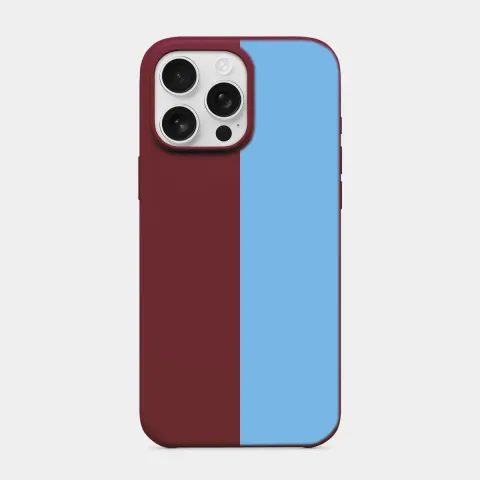 Mavi Yarım Panel Bordo telefon kılıfı