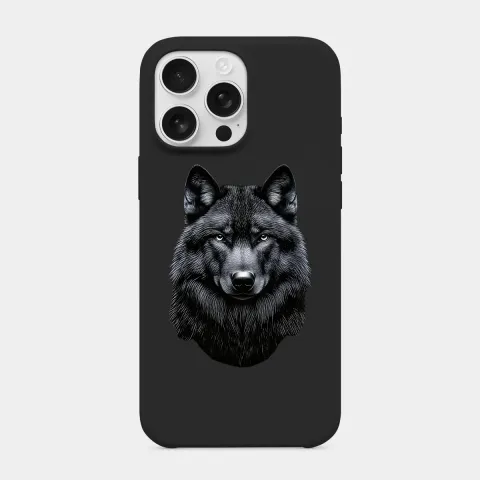 Kara Kurt Siyah telefon kılıfı