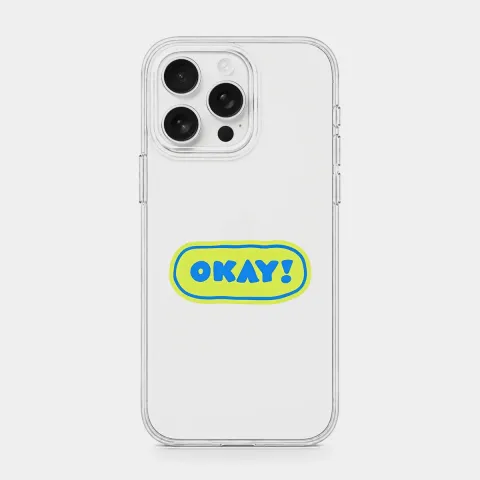 Neon Okay Şeffaf telefon kılıfı