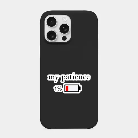 Sabrım %1 Siyah telefon kılıfı