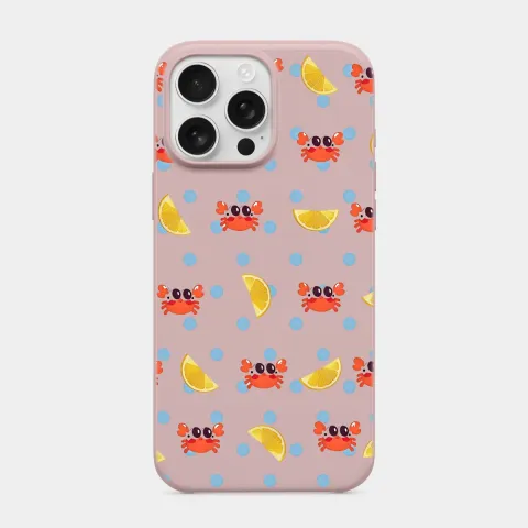 Yengeç & Dans Toz Pembe telefon kılıfı