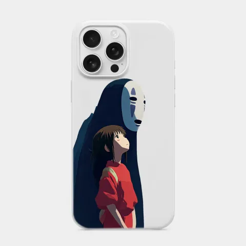 Chihiro ve Kaonashi Beyaz telefon kılıfı