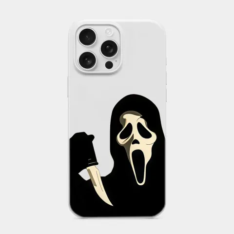 Ghostface Maskesi Beyaz telefon kılıfı