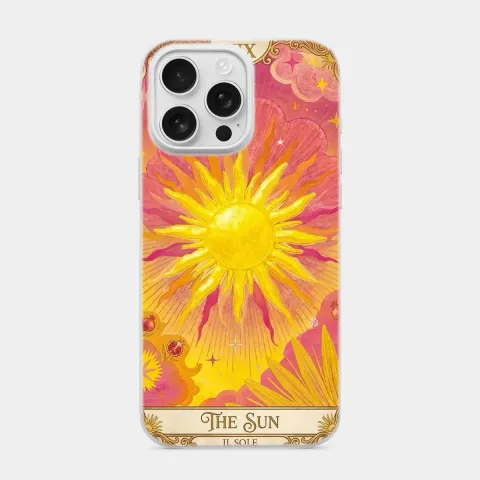 Güneş Tarot Kartı Beyaz telefon kılıfı