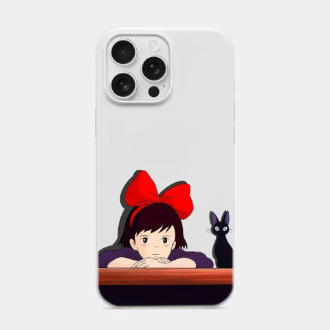 Kiki ve Jiji Beyaz telefon kılıfı