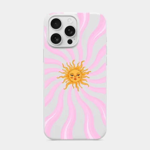 Güneş & Makyaj Beyaz telefon kılıfı