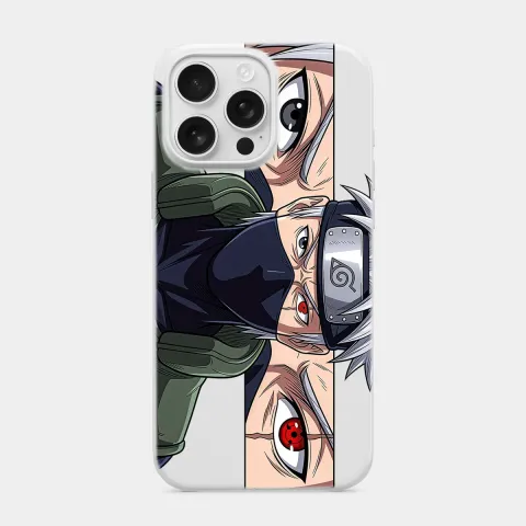 Kakashi Bakışı Beyaz telefon kılıfı