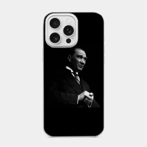 Gazi'nin Duruşu Beyaz telefon kılıfı